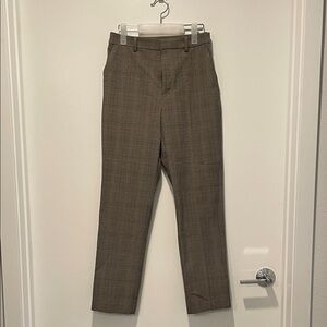 Uniqlo Women's Brown Checkered Trousers
